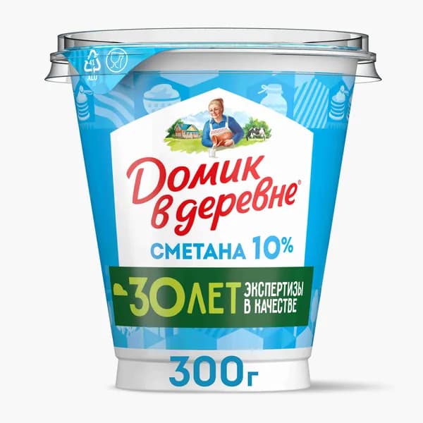 Сметана Домик в деревне 10% 300г