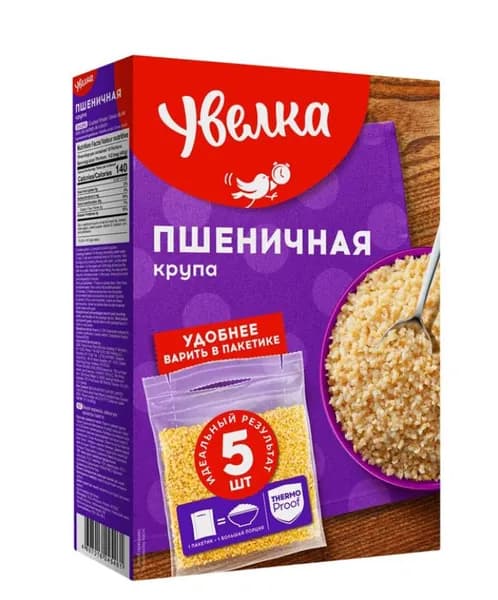 Увелка Крупа пшеничная в пакетиках, 400 г
