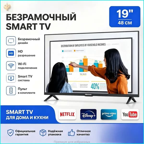 Телевизор 19″ 4K UHD