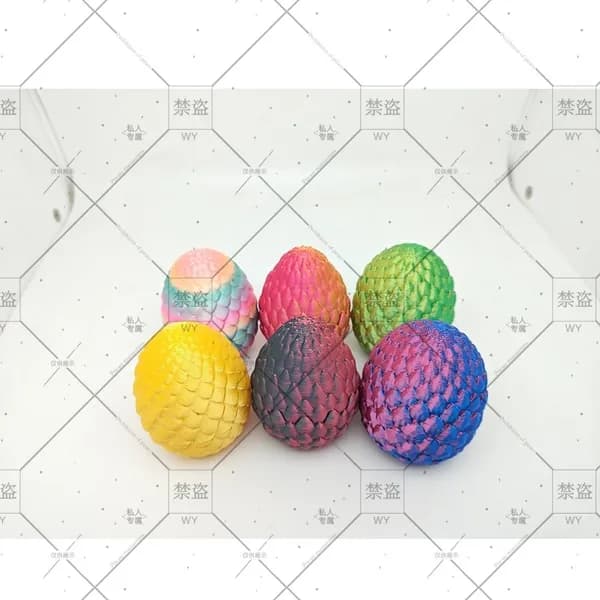 3D-печать набор из 6 яиц дракона из PLA, 7 и 13 см