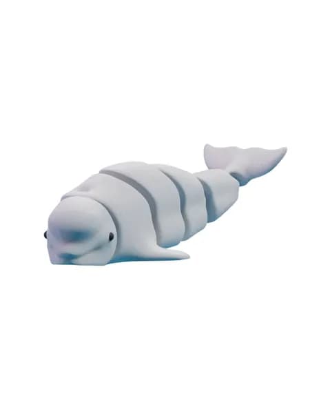 3D-фигурка морского животного - белуга