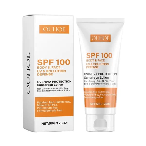 Солнцезащитный крем SPF 100 для лица и тела с защитой от UVA и UVB