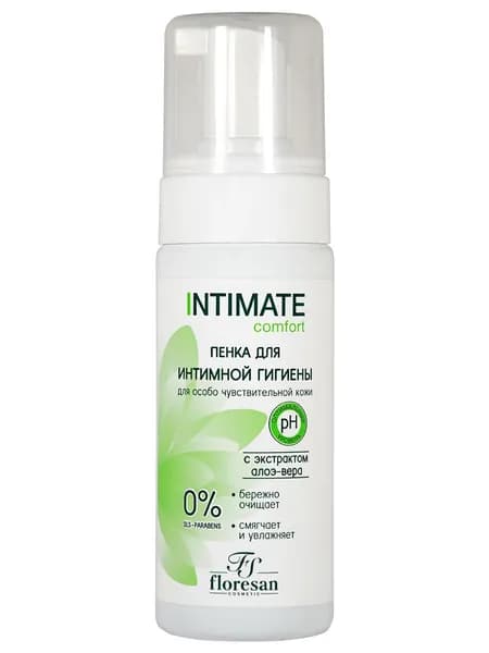 Floresan Intimate Пенка для интимной гигиены с экстрактом чистотела и алоэ вера для всей семьи 150мл