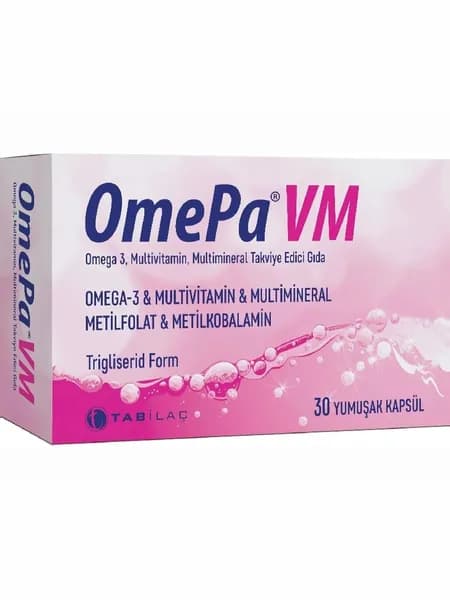 Омепа ВМ Омега-3, 30 мягких капсул Рыбий жир с EPA и DHA, поддержка сердца, мозга и иммунитета