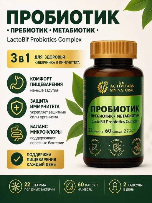 Lactobifprobiotics пробиотики для пищеварения