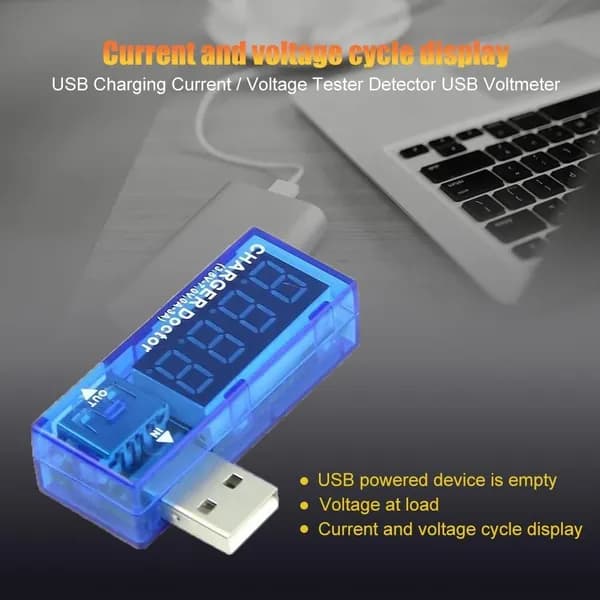 USB-тестер напряжения и тока для измерения выходных параметров зарядных устройств