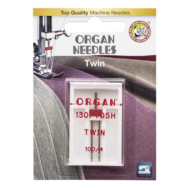 Иглы ORGAN для швейных машин, двойные, 1-100/4