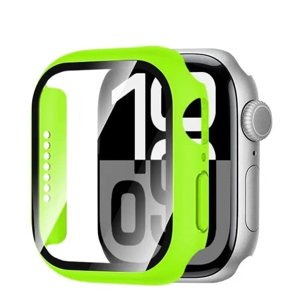 Защитный кейс со стеклом для Apple Watch 44мм Клеевой чехол для iWatch серии 4 5 6 Защита от царапин и ударов