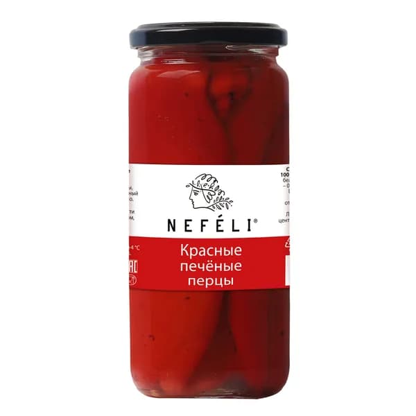 Перцы NEFELI красные печеные 460 гр