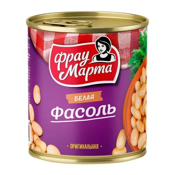 Фасоль Фрау Марта Белая Оригинальная 310г