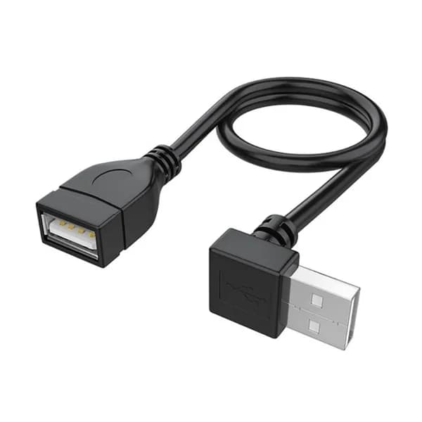 (1 шт.) Удлинитель USB 2.0 90 градусов 10 см верхний угол