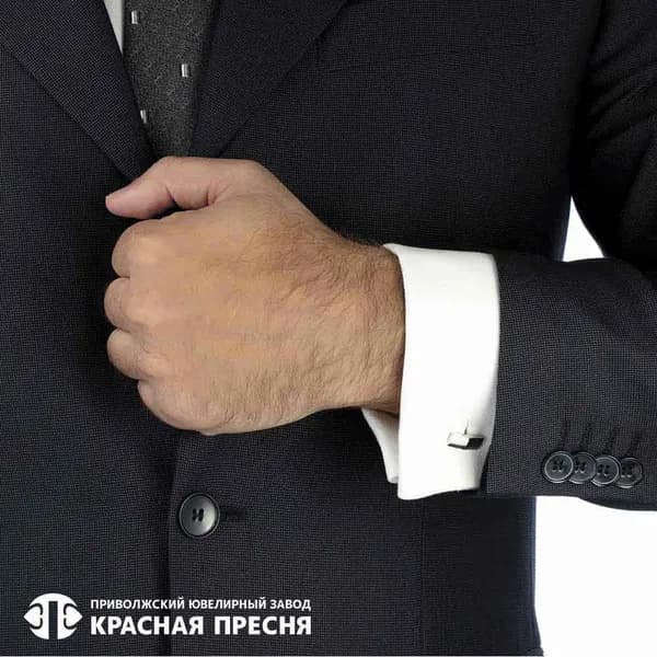 Запонки Красная Пресня из серебра 925 пробы