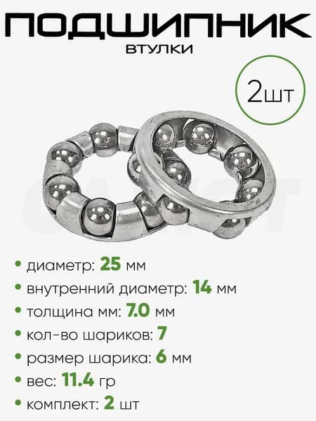Подшипник втулки 25х14х7мм