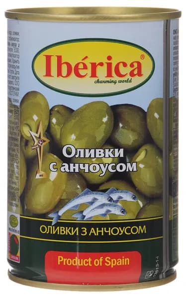 Оливки с анчоусом IBERICA, 300г