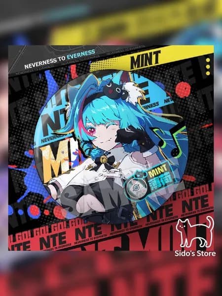 Sido Store - Значок Mint - Neverness to Everness (NTE), аниме мерч, 75 мм