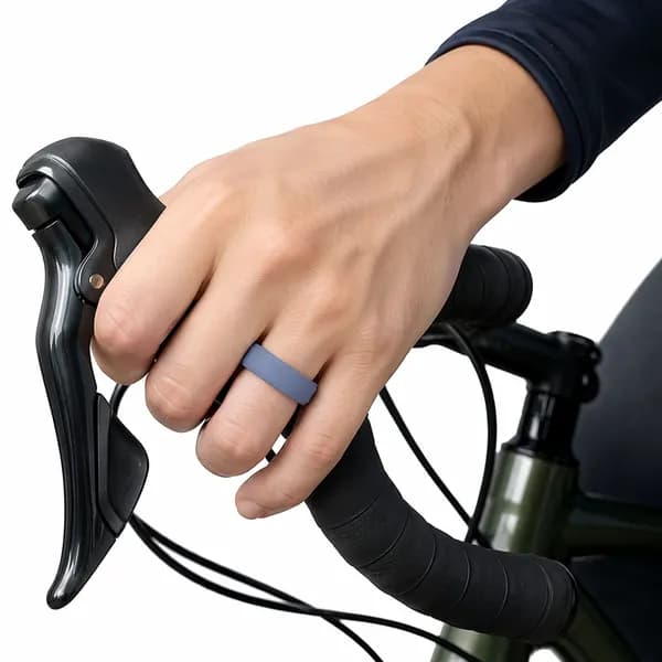 Мягкий силиконовый чехол для Oura Ring 5, защитный сине-серый