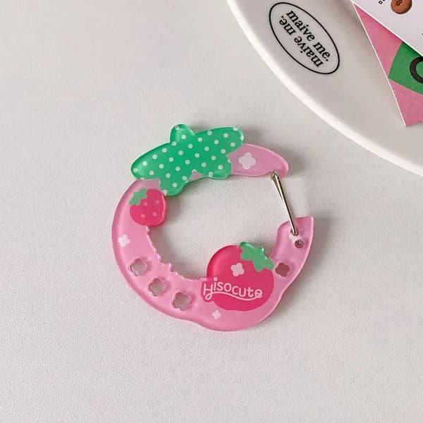 Non-branded Крючок декоративный для украшений Pink strawberry 1 шт.
