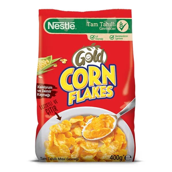 Nestle Gold Corn Flakes 400 G - шоколад