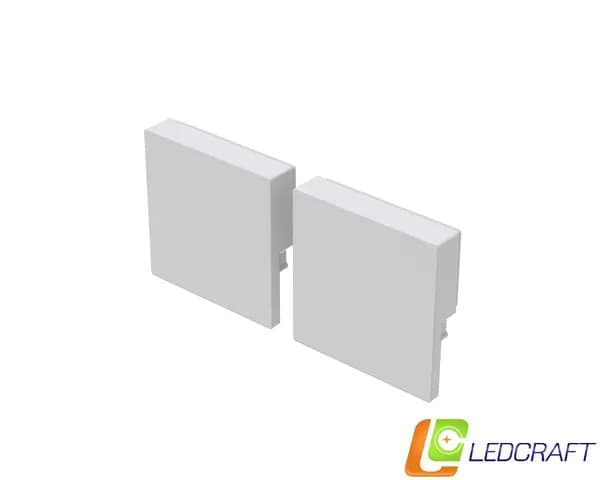 Заглушки 2 шт для профиля LC-LP1227M1728 пластиковые серые