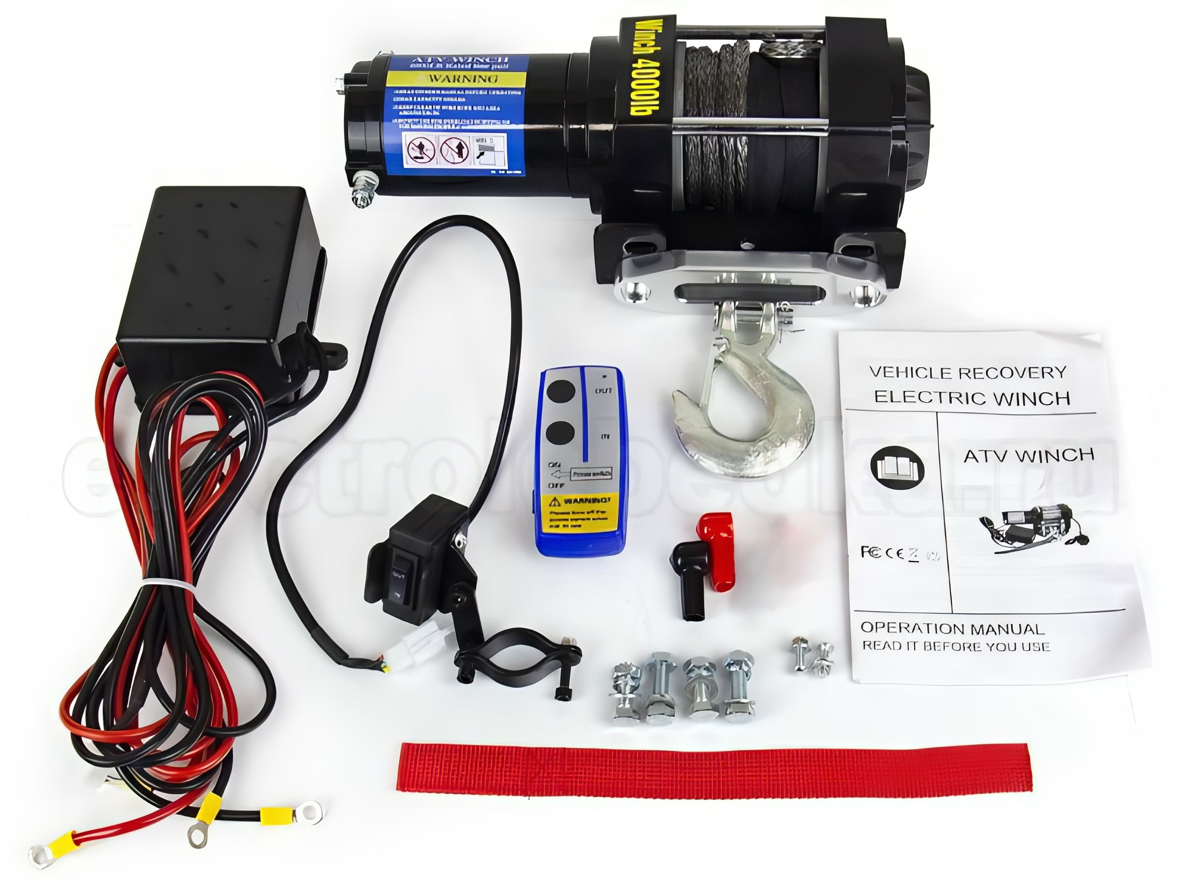 Электрическая лебедка Electric Winch 4000LBS, 1800кг, 12В