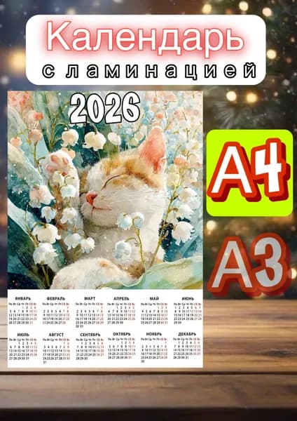 Календарь 2026 г., Настенный