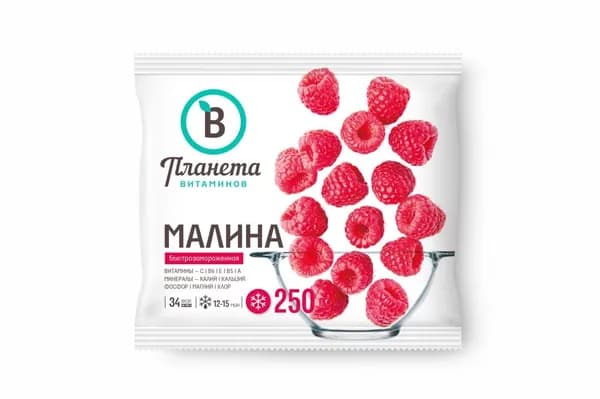 Малина Планета Витаминов замороженная 250 г