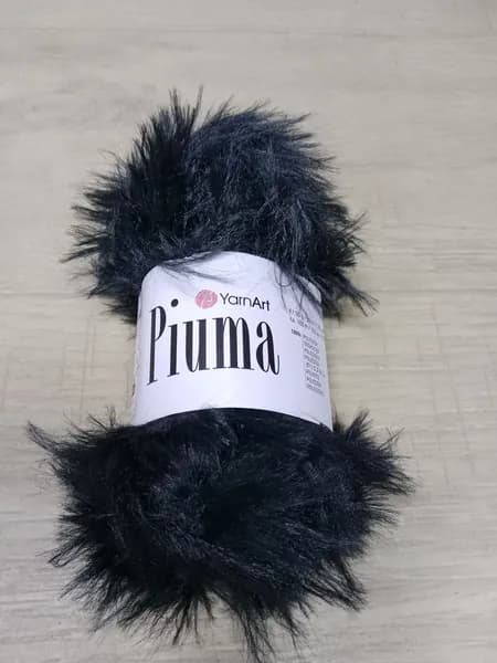 Пряжа YarnArt Piuma 4420. (Черный)
