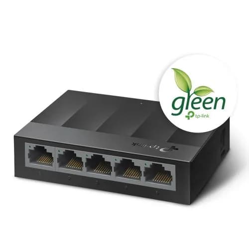 TP-LINK LS1005G, Green Tech, 5-портовый, гигабитный, неуправляемый, настольный коммутатор