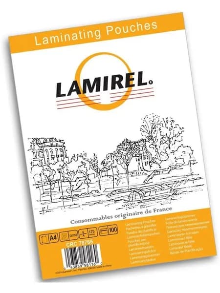 Пленка для ламинирования Lamirel А4, 175мкм, 100 шт.