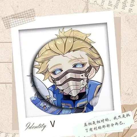 Маска Identity V, значок <Отшельник-заключённый>, аниме-мерчандайзинг по игре, 2D