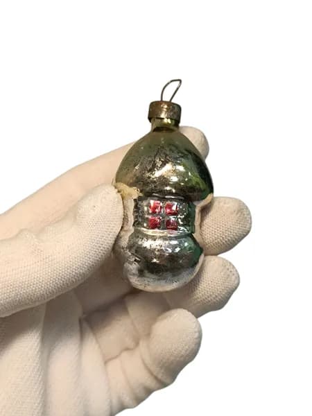 Советская винтажная елочная игрушка, Домик. Сделано в СССР.