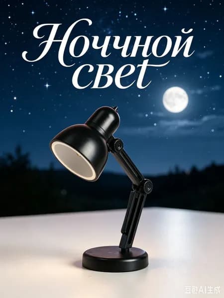Мини-настольная Лампа, Многофункциональная,С Батарейкой
