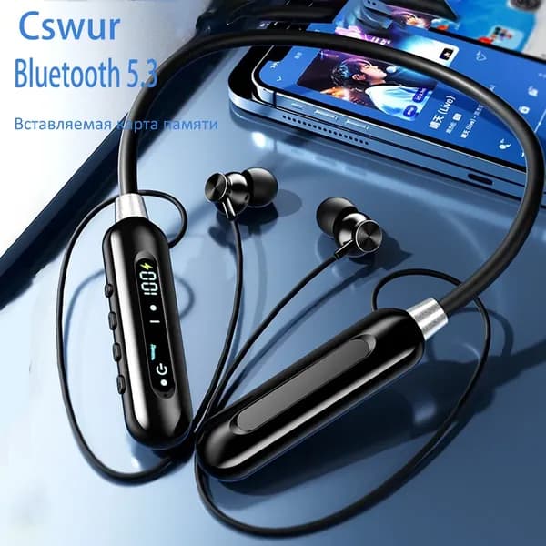 Наушники беспроводные с микрофоном, Bluetooth, USB Type-C, черный