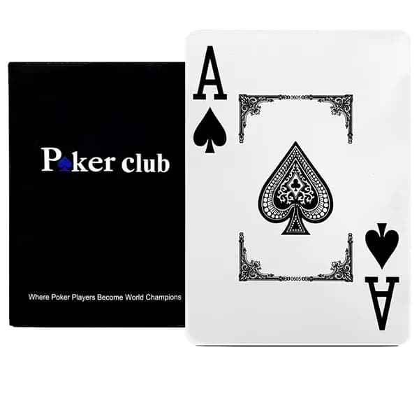 Пластиковые игральные карты Poker Club, 54 штуки, для покера, высокое качество, тактильно приятные, 100% пластик