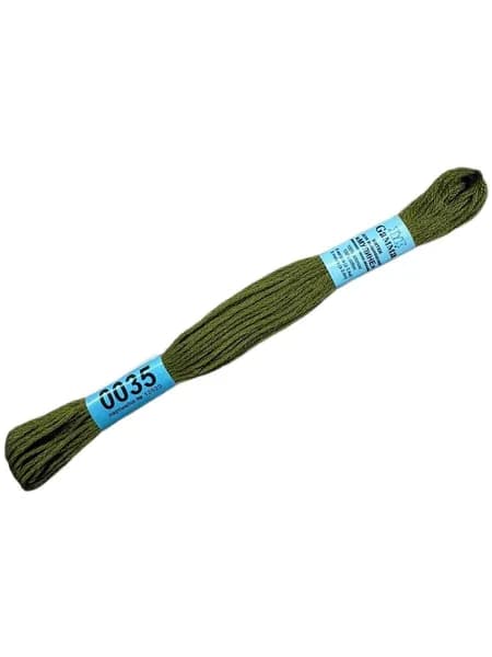 Нитки мулине для вышивания ГАММА/ GAMMA, 8 м, №0035