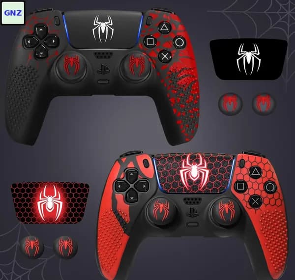 Силиконовый чехол для PlayStation 5, черный, ударопрочный