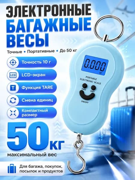 Электронные кухонные весы, голубой