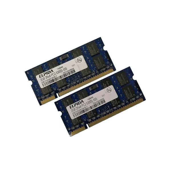 Elpida Оперативная память DDR2, 667 МГц, 2 x 2 ГБ (Elpida EBE21UE8AFSA-6E-F (Kit 2x2Gb))