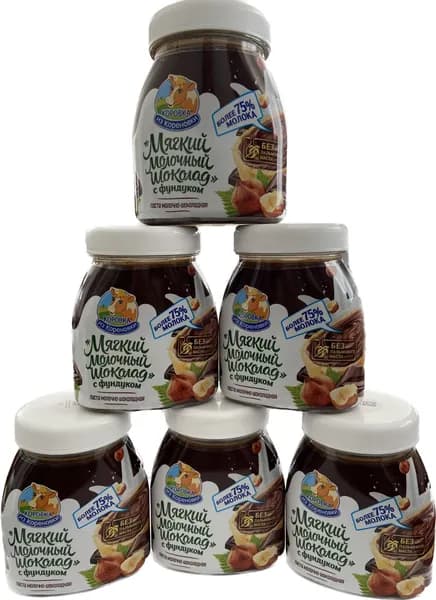 Мягкий молочный шоколад С ФУНДУКОМ "Коровка из Кореновки" 330 гр. 6 шт (упаковка)