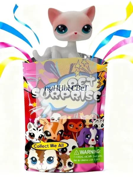 Pet Shop #64,лпс игрушки,Короткошерстная кошка,подарок для девочки(С упаковочным пакетом)