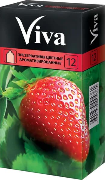 VIVA Презервативы Цветные ароматизированные, 12 шт