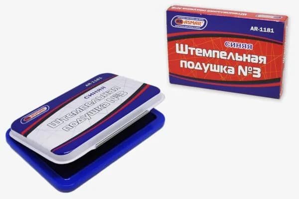 Подушка штемпельная синяя №3 100х70мм