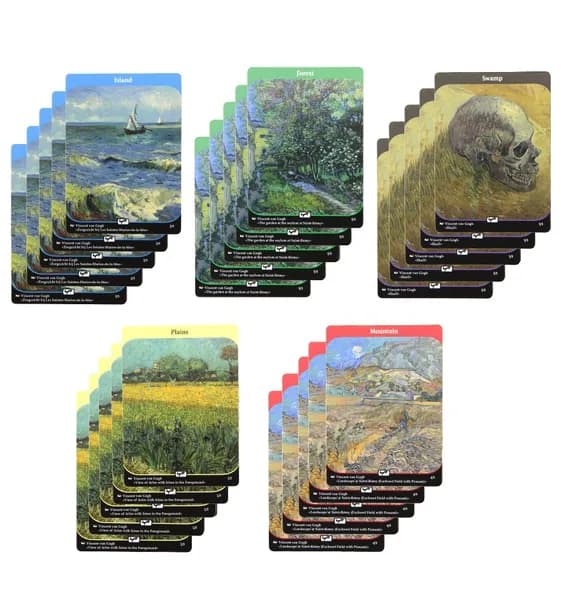 Magic The Gathering: Комплект земель MTG MTGTRADE Винсент Ван Гог 3 серия (25 карт)