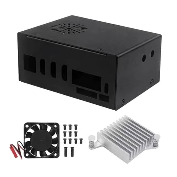 Корпус для одноплатного компьютера Orange Pi Plus Metal Case + Heatsink + Fan (YL929)