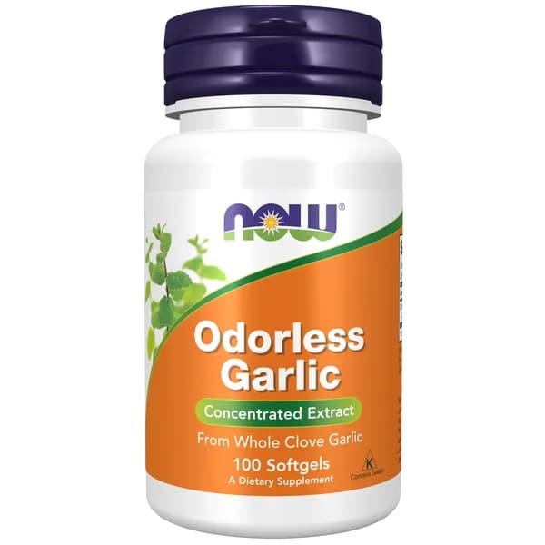 NOW Foods Odorless Garlic, (Чеснок без запаха концентрированный экстракт), 100 мягких капсул, Антиоксидант для иммунитета взрослым, сосудов и обмена веществ