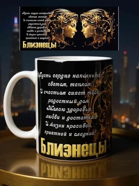 Кружка знак зодиака близнецы
