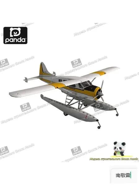 1:32,DHC-2,Гидросамолет Beaver, бумажная модель, подарок для любителей военного дела