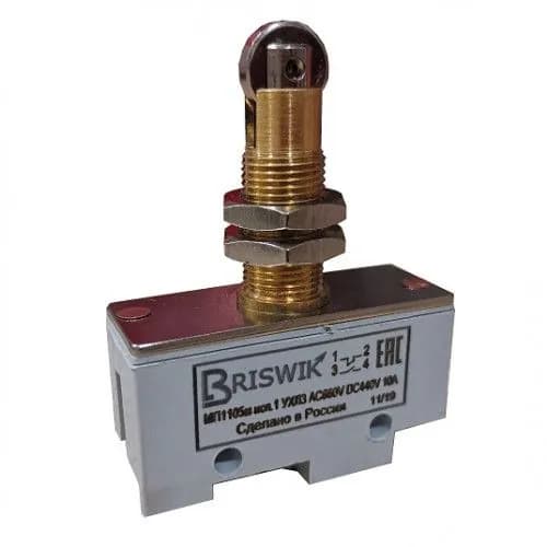 Микропереключатель МП-1105м/01 (продольный ролик-винт) Briswik