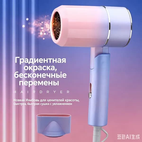 Фен для волос 019eabd501c87500b4d7aa6b659b66f9 650 Вт, кол-во насадок 1, перламутровый