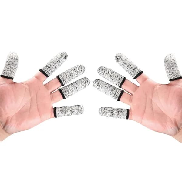 10 штук защитных напальчников из порезостойкого материала для DIY, Серый